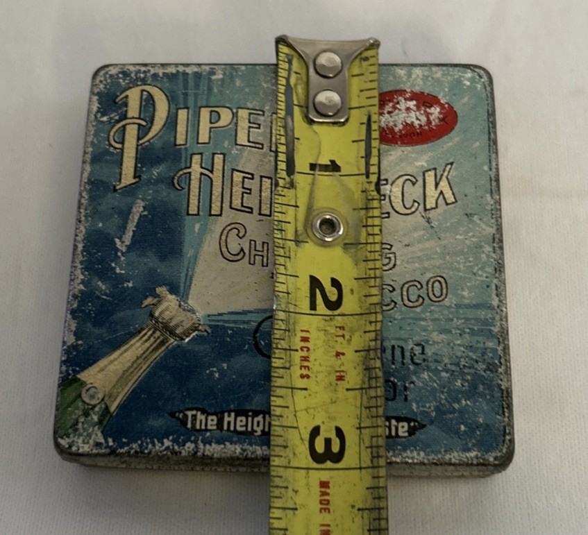 Vintage Piper Heidsieck Chewing Tobacco Champagne Flavor Square Blue Empty Tin