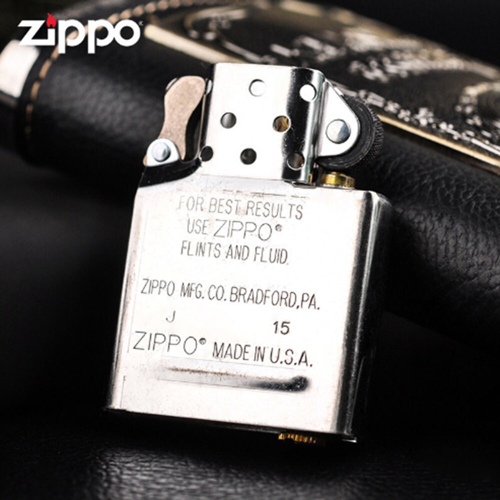 Zippo replacement fluid lighter insert plus oil saving gasket naver uesd/ Silver