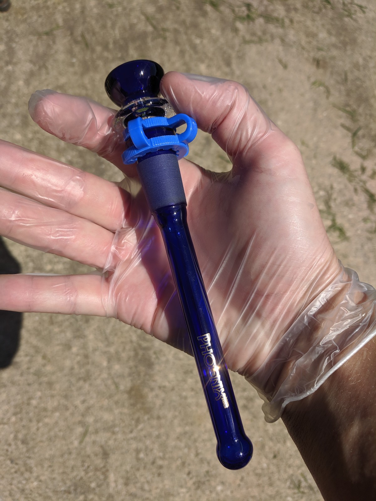 Phoenix Star – 18″ Inch (XL) Glass Beaker Water Pipe Bong – 14mm – Royal Blue