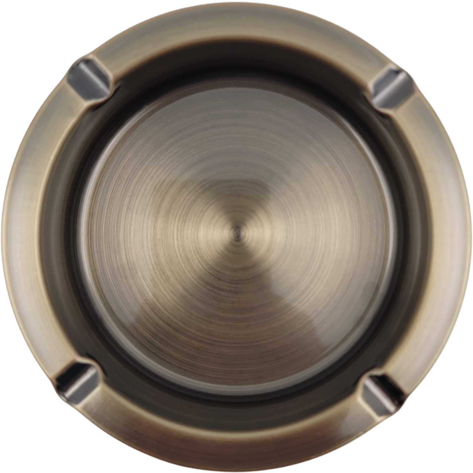 Bronze Round Metal Ashtray Stainless Steel Silver for Cigarettes Cigar Home