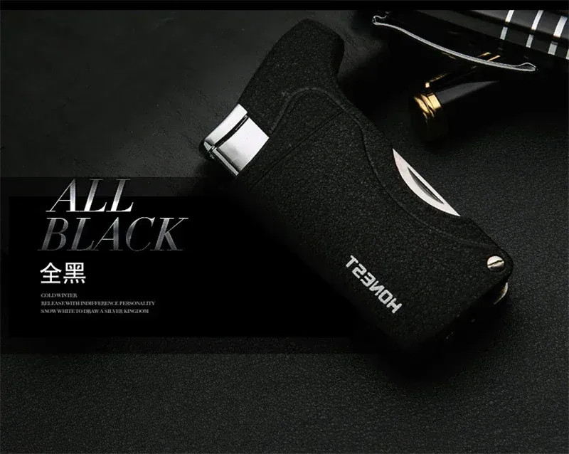 Multifunctional Cigar Lighter Windproof Jet Flame Butane Pipe Tool Portable