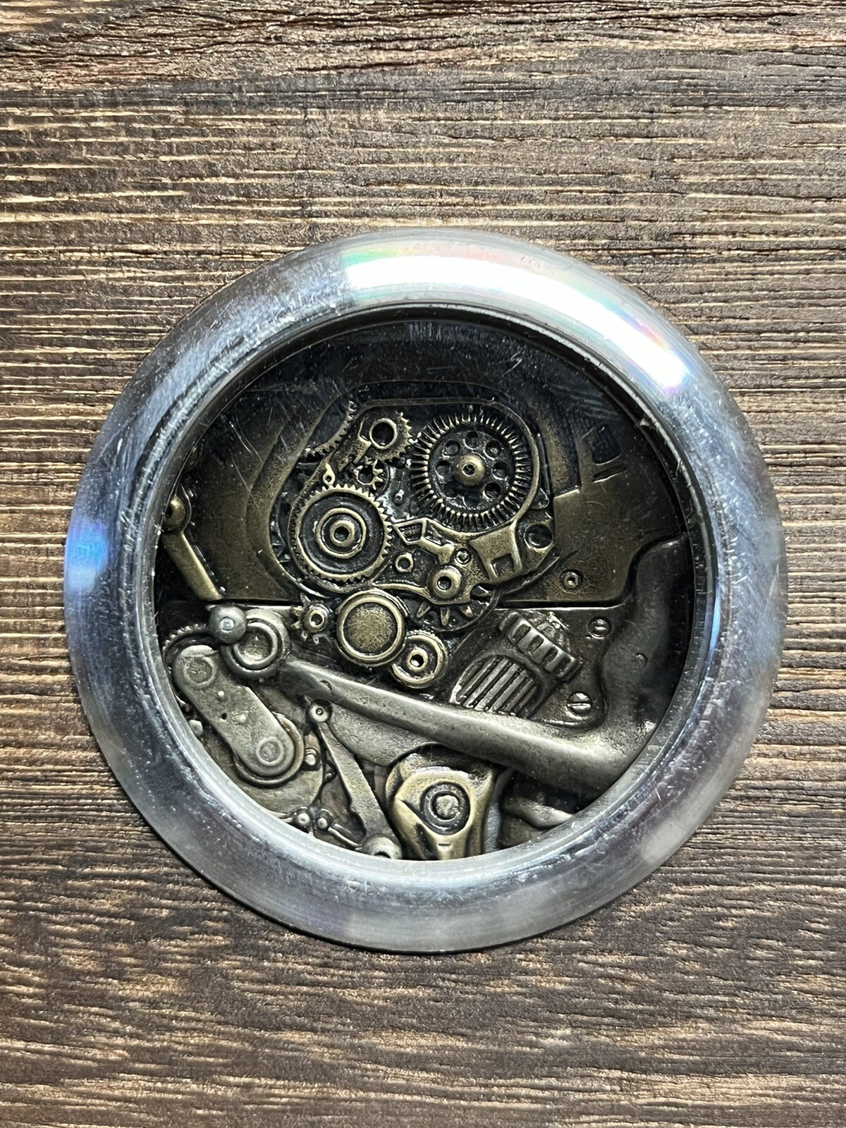 RARE Heavy 5-side Zippo lighter machine Skull Zippo New Wood Box