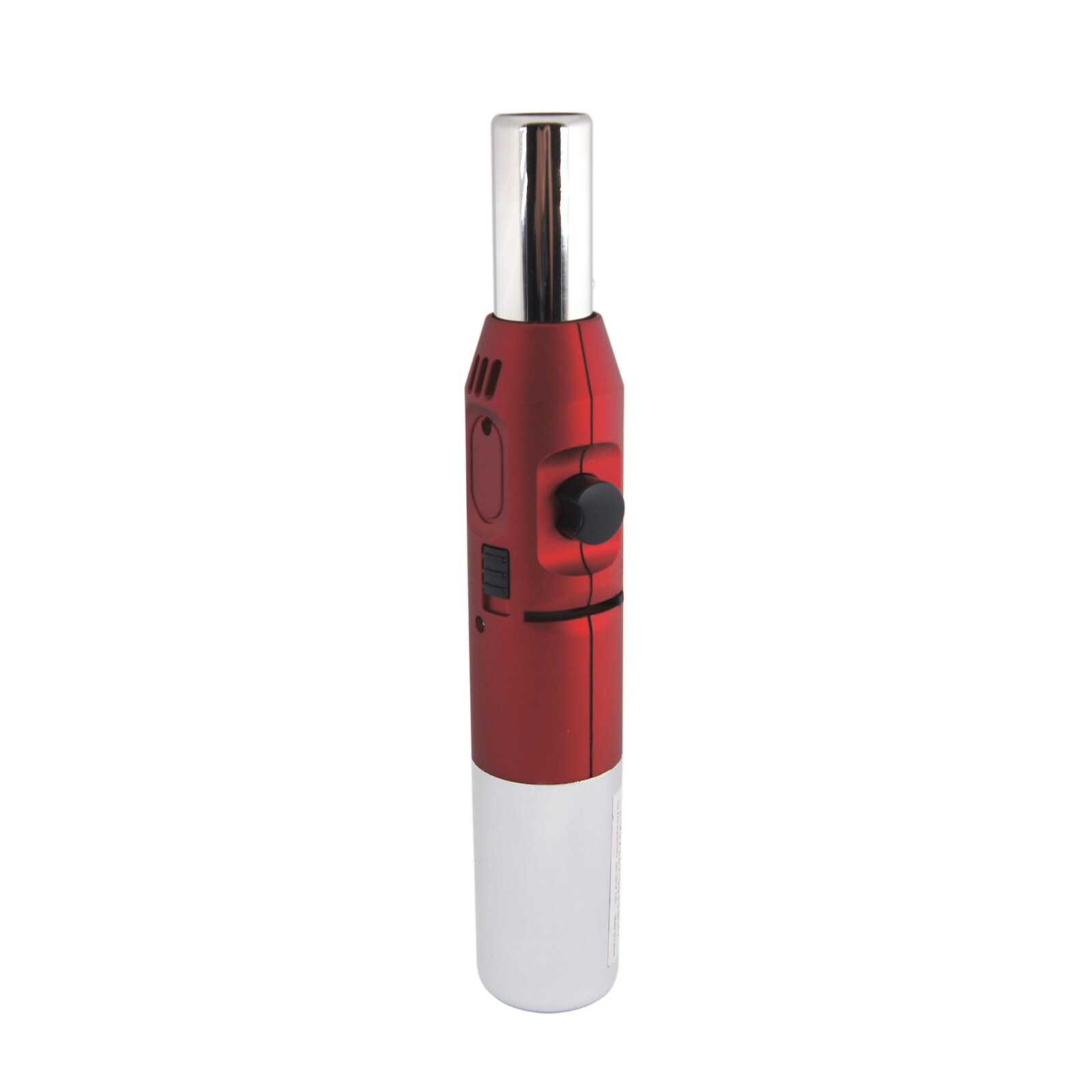 Pen Jet Butane Torch Lighter Safety Lock & Adjustable Flame Refillable Red Color