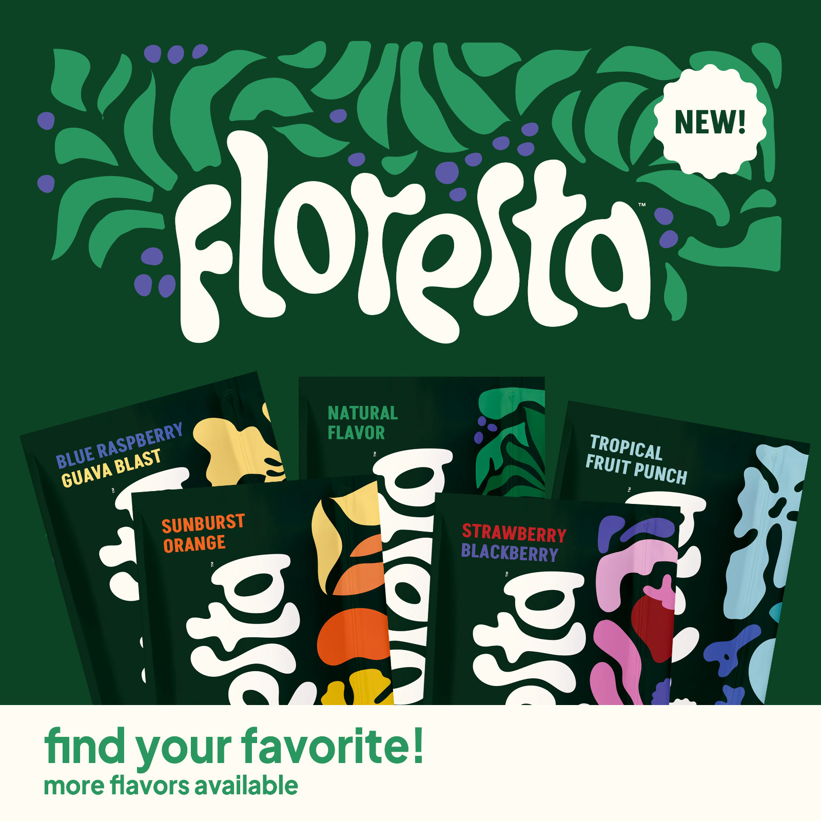 Floresta Acai Wraps – Strawberry Blackberry Banana + Acai Blend Wraps. Box of 25