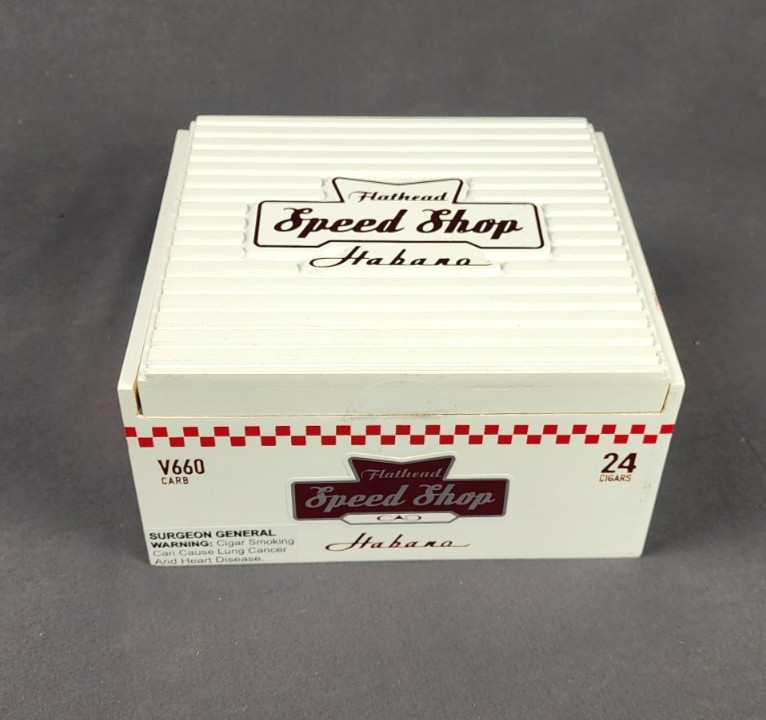 Lot of 2 CAO Flathead V660 Carb Speed Shop Empty Cigar Boxes HotRod Garage Décor