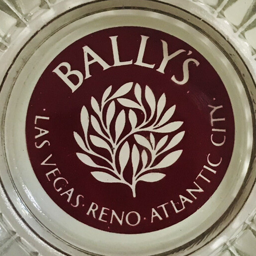 Vintage Ash Tray BALLY’S Casino HOTEL LAS VEGAS Atlantic City Glass Round Red