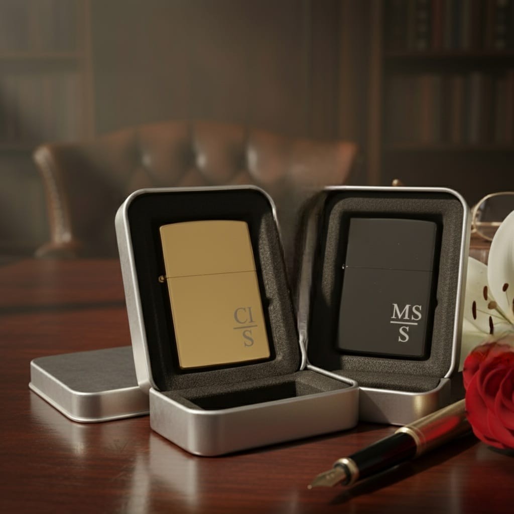 Personalized Stainless Steel Lighter Custom Engraved Gift for Him Groomsmen Man