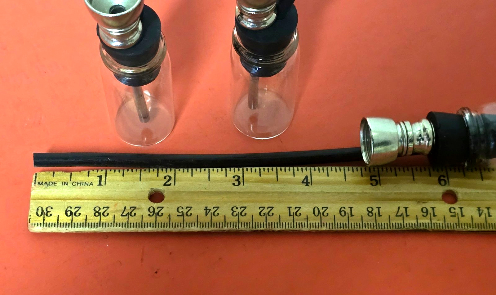 Set of 3 Mini Acrylic Plastic 3″ Bubbler Smoking Hand Pipes & 5 Screens (Black)
