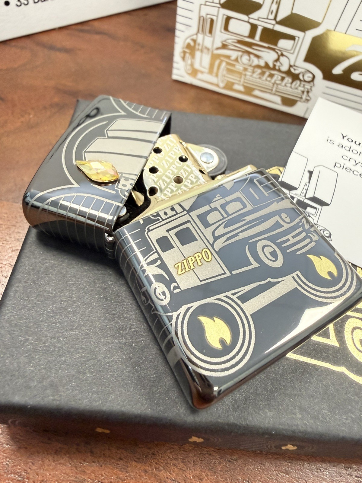 Zippo Lighter CHRYSLER SARATOGA 2023 US COTY HP Black Limited 10000 NEW & BOXED
