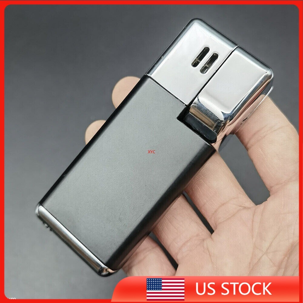 1* Black Folding 2-in-1 Smoking Pipe and Lighter Combo with Free Screen Lighters