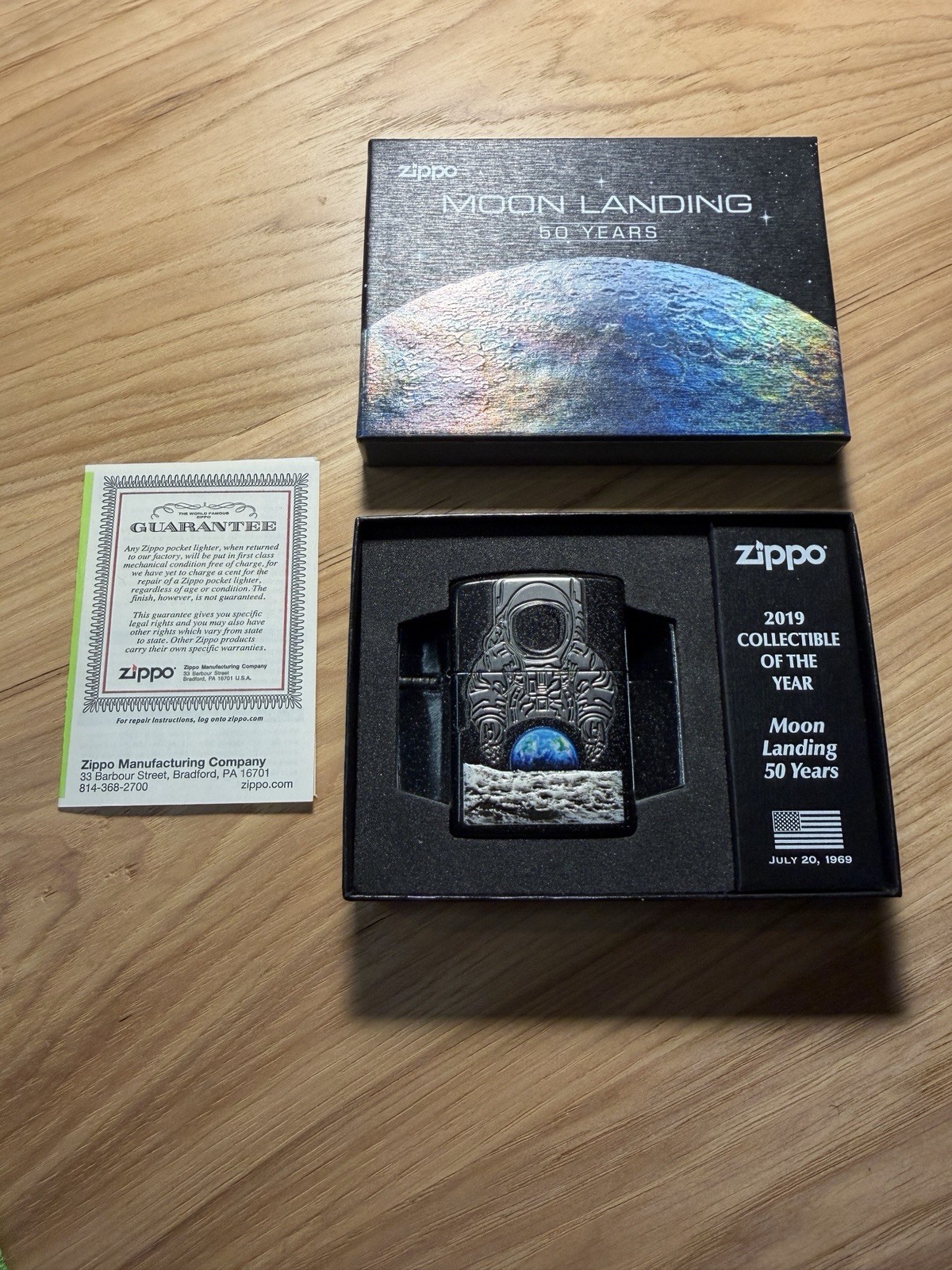 Zippo Lighter 2019 Collectible of the Year, Moon Landing, 50 Years, 1969 – 2019