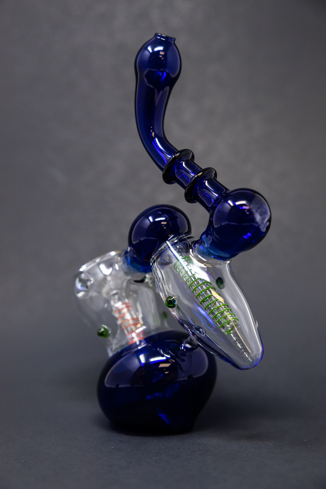 Hookah Water Pipe 7″ Blue Double Chamber Tobacco Bubbler Bong – Fast Ship
