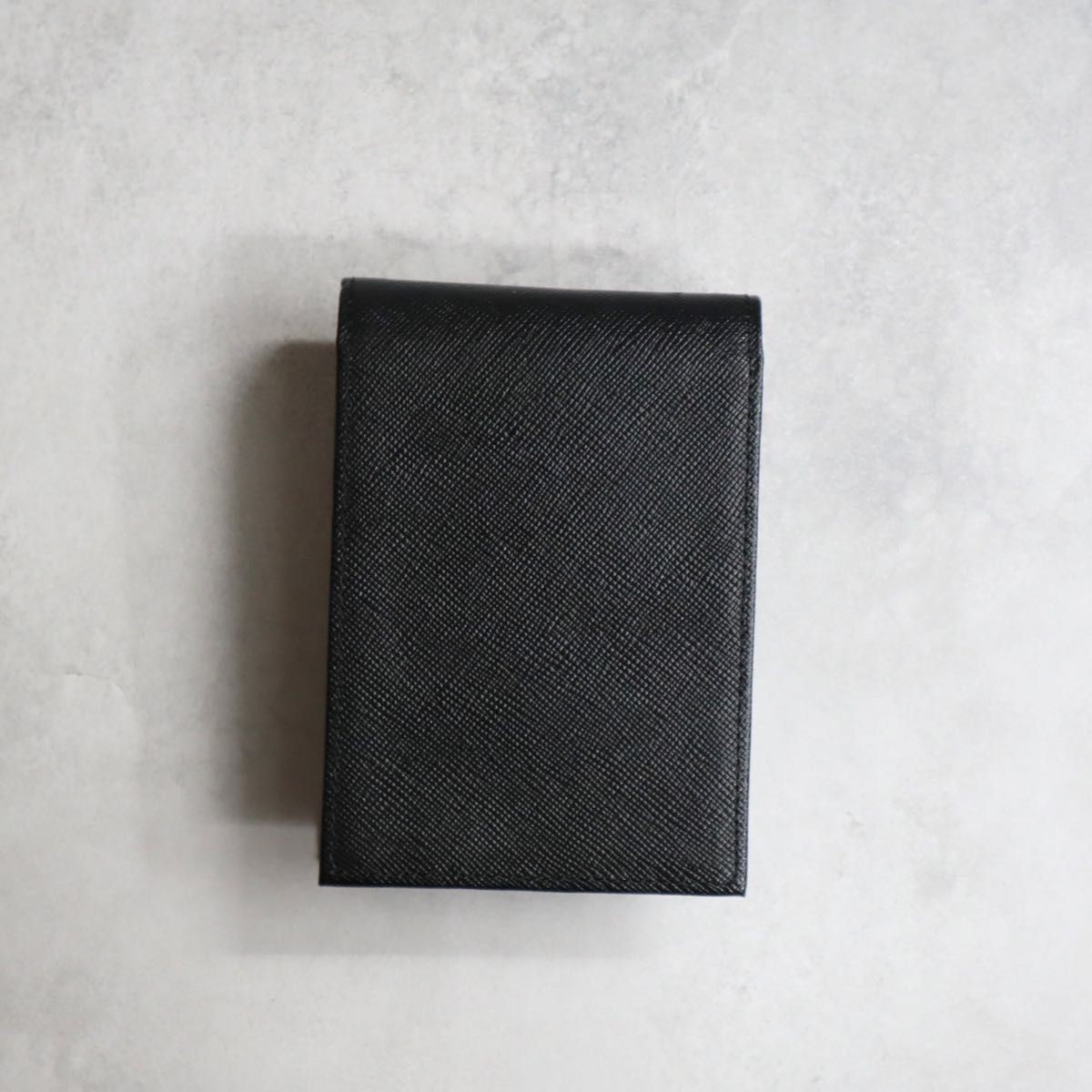 Yves Saint Laurent Monogram Cigarette Case Leather Black Used