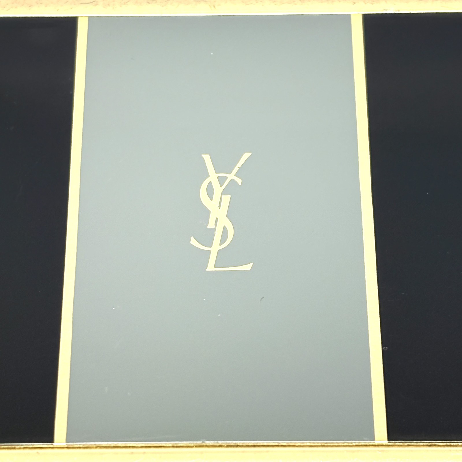 YVES SAINT LAURENT YSL Logo Vintage Cigarette Holder Card Case Black Gray