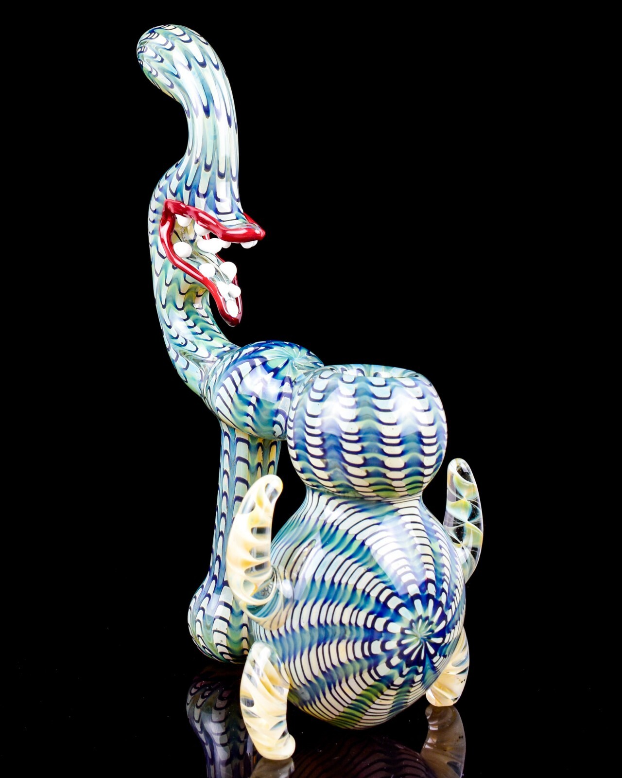 MONSTER Sea BONG Glass Water Pipe ALIEN Hookah COOL 10″ BUBBLER Unique *USA*