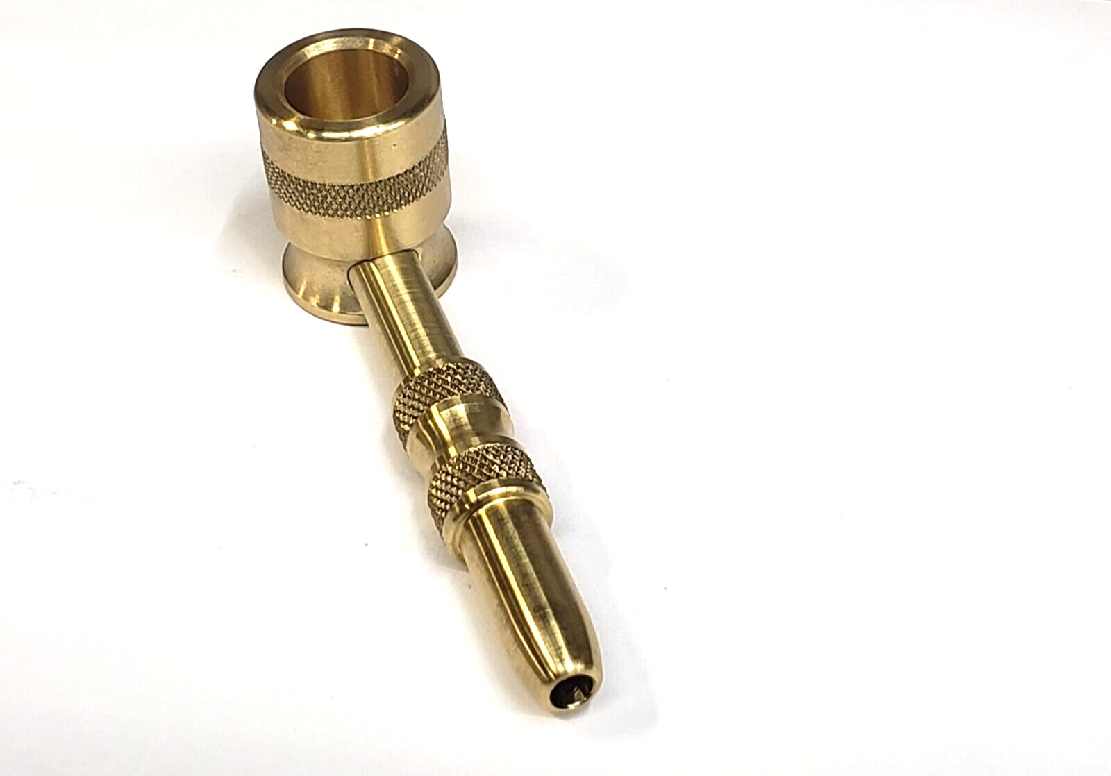 LARGE SOLID BRASS TOBACCO SMOKING PIPE MADE IN USA ! LARGE BOWL. FREE SHIPPING