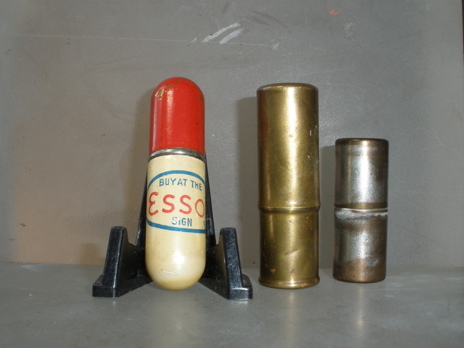 VINTAGE STRIKALITE PARK WESTON TUBE LIGHTERS ESSO GASOLINE FEDERAL TIRES 1930S