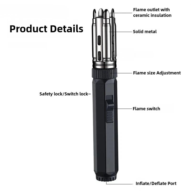 Spray Gun Lighter High Temp Welding Torch Direct Blowing Gas Windproof Lighter