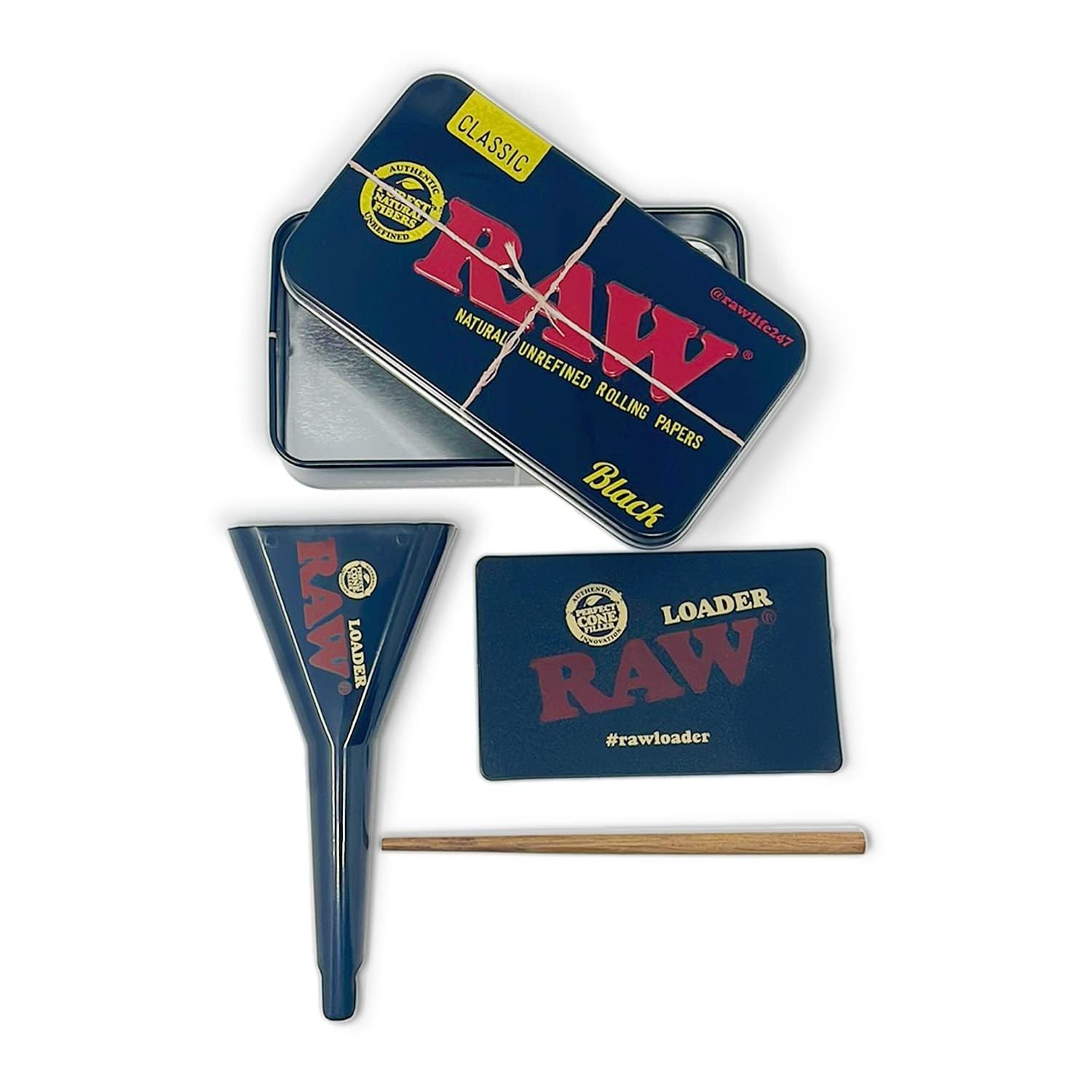 RAW Pre Rolled Cone Loader: 1-1/4 Size, King, & 98 Special Mess Free Perfect …