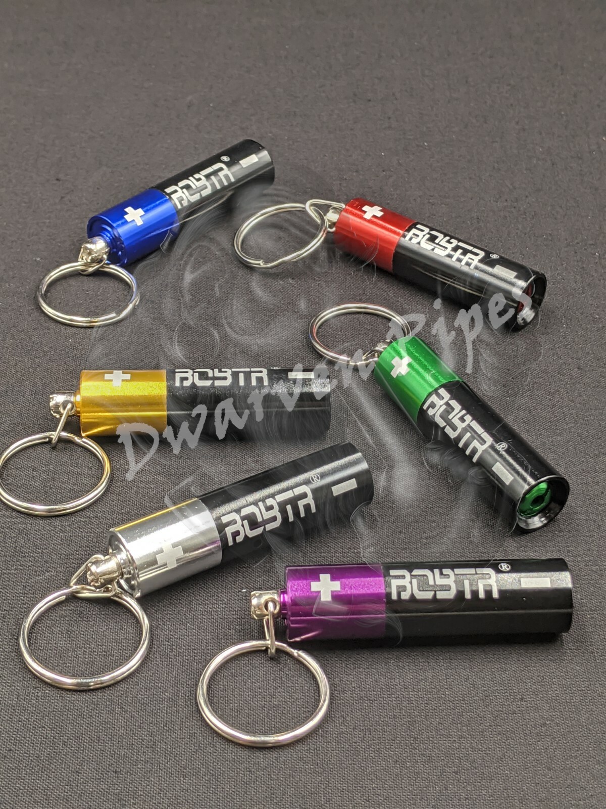 3″ Metal Tobacco Smoking Pipe Portable Keychain Battery Style