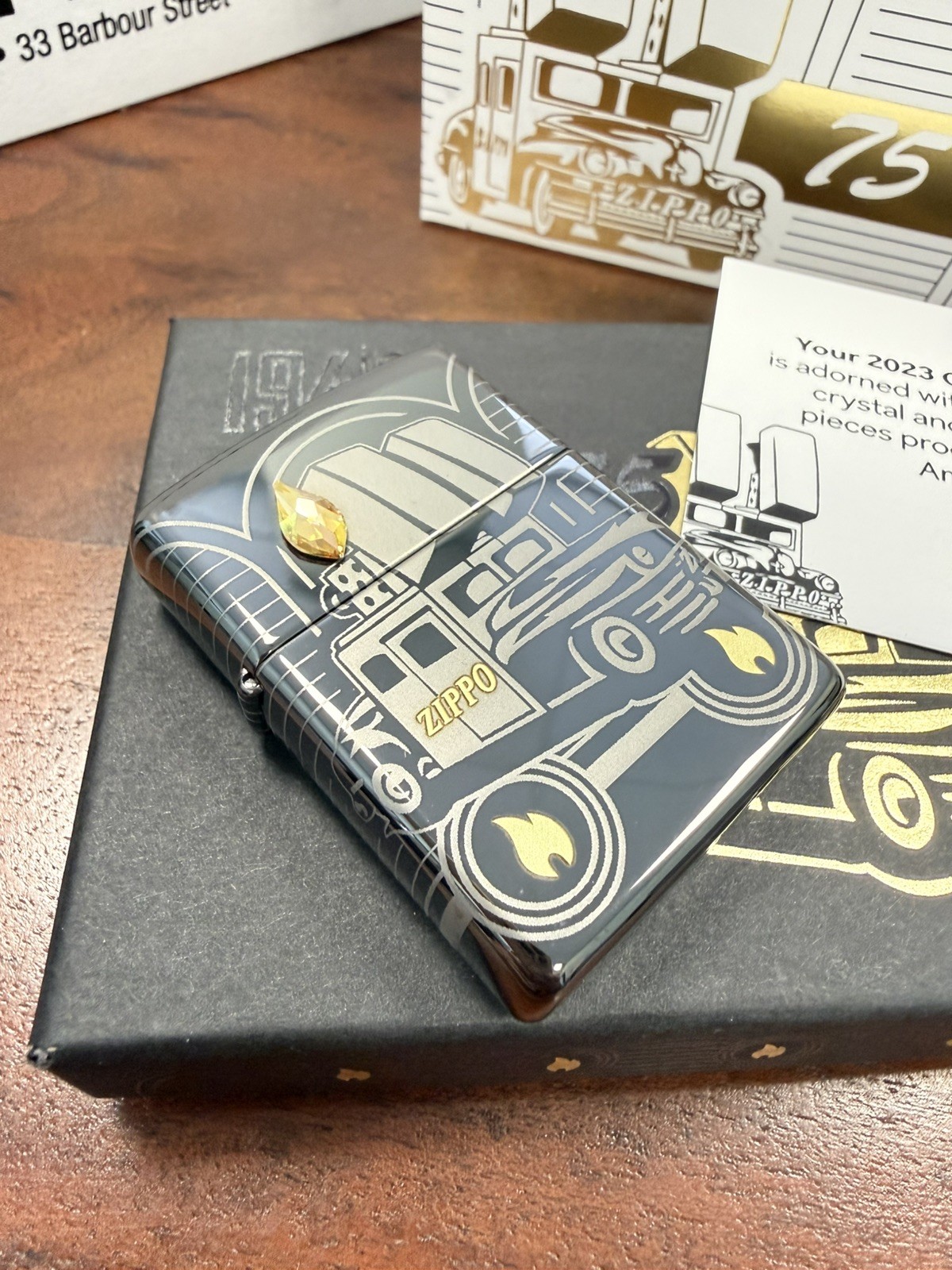 Zippo Lighter CHRYSLER SARATOGA 2023 US COTY HP Black Limited 10000 NEW & BOXED