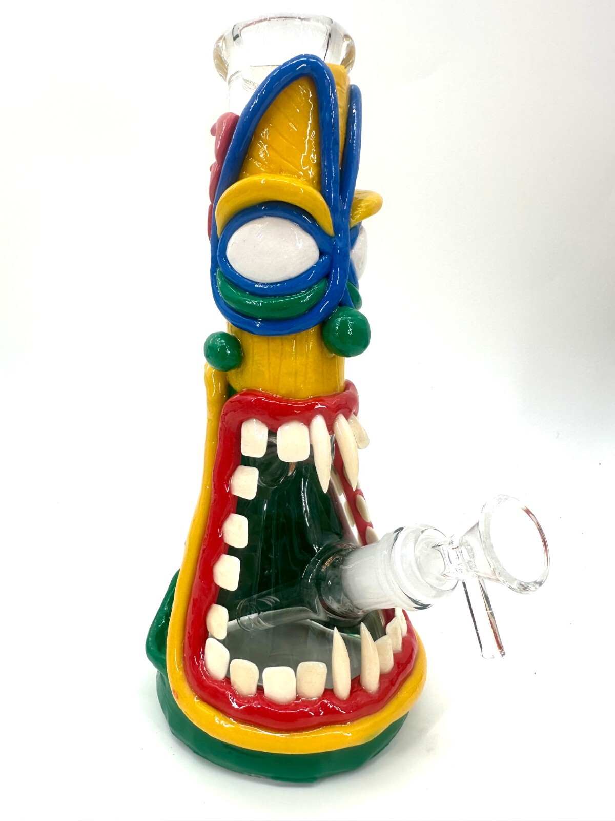 10″ 3D Glass Bongs Smoking Glass Water Pipe with 14mm catcher
