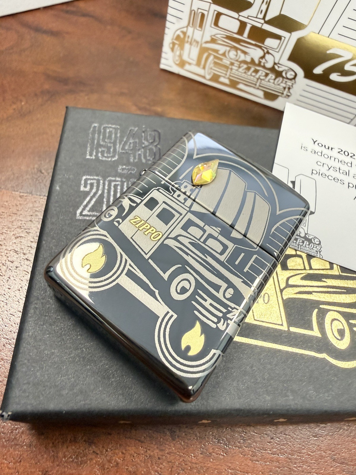 Zippo Lighter CHRYSLER SARATOGA 2023 US COTY HP Black Limited 10000 NEW & BOXED