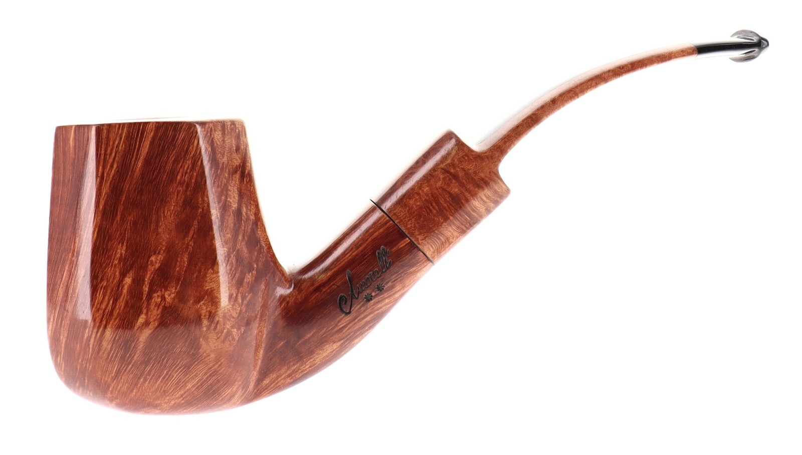 Pipe Amorelli BUSBY ** brown smooth shape magnum bent panel brandy