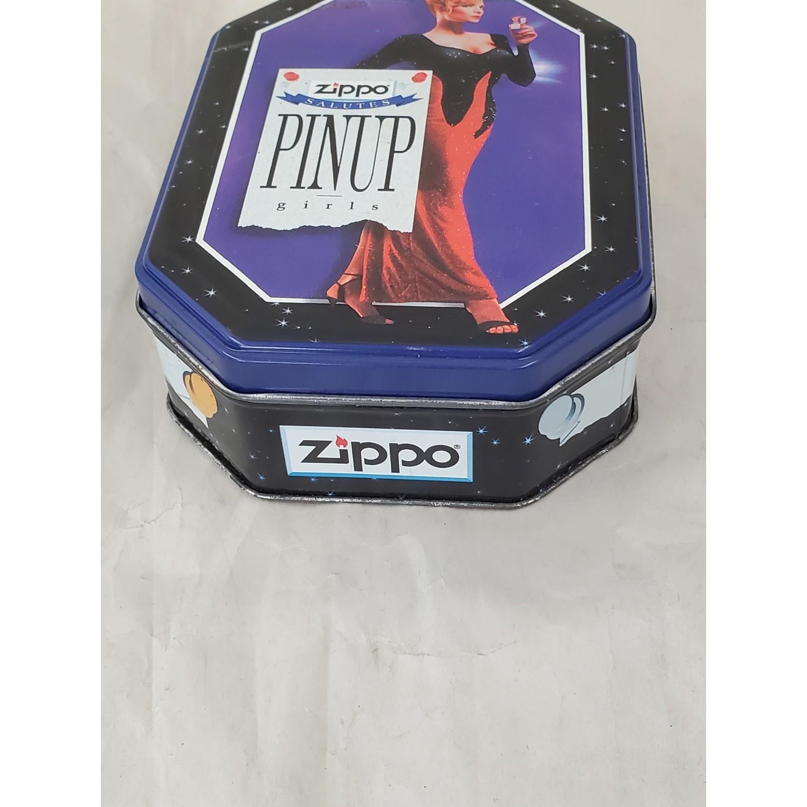 Zippo 1996 Collectible of the Year Joan Pinup Girls Lighter with Tin Limited Ed