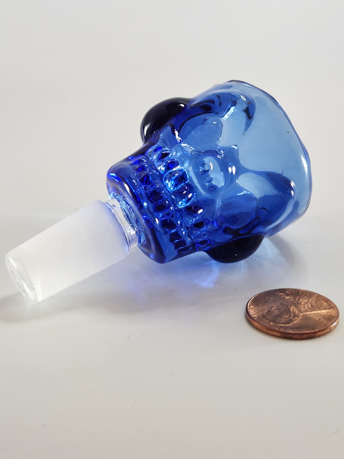 14mm BLUE Skull Unique Glass Replacement Head Piece Slide Hookah Bowl