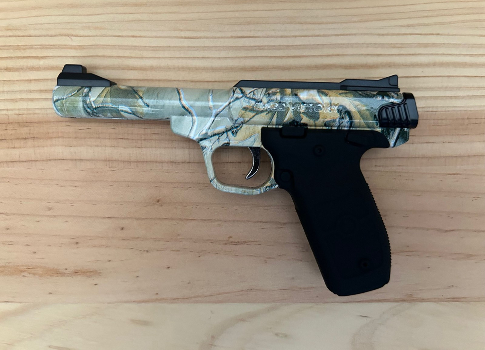Ruger Style Pistol Camo Design Windproof Torch Lighter Flame Mini Handgun