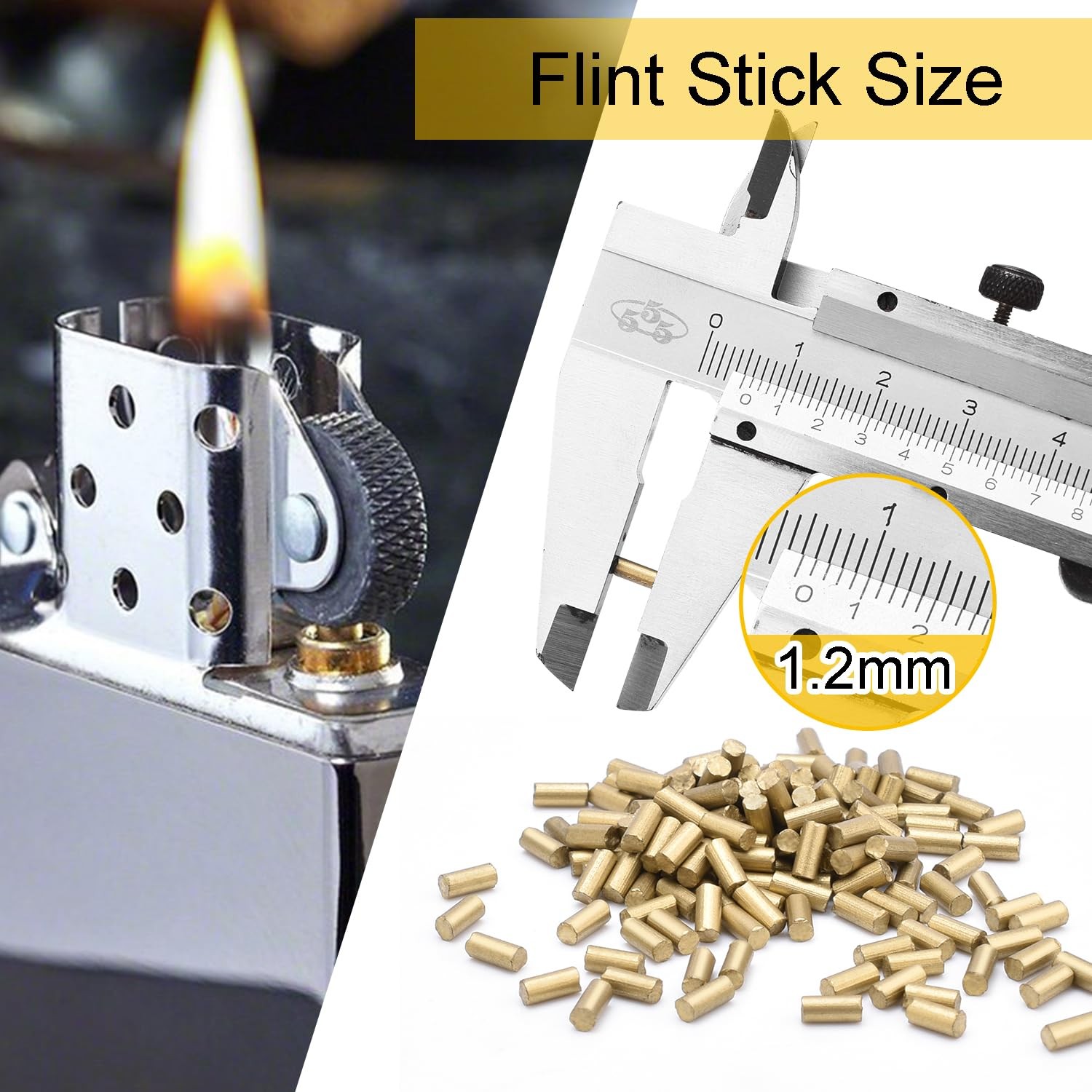 520 PCS Lighter Flints Wicks Replacement Kit Flint Stones Cotton Gas Fluid