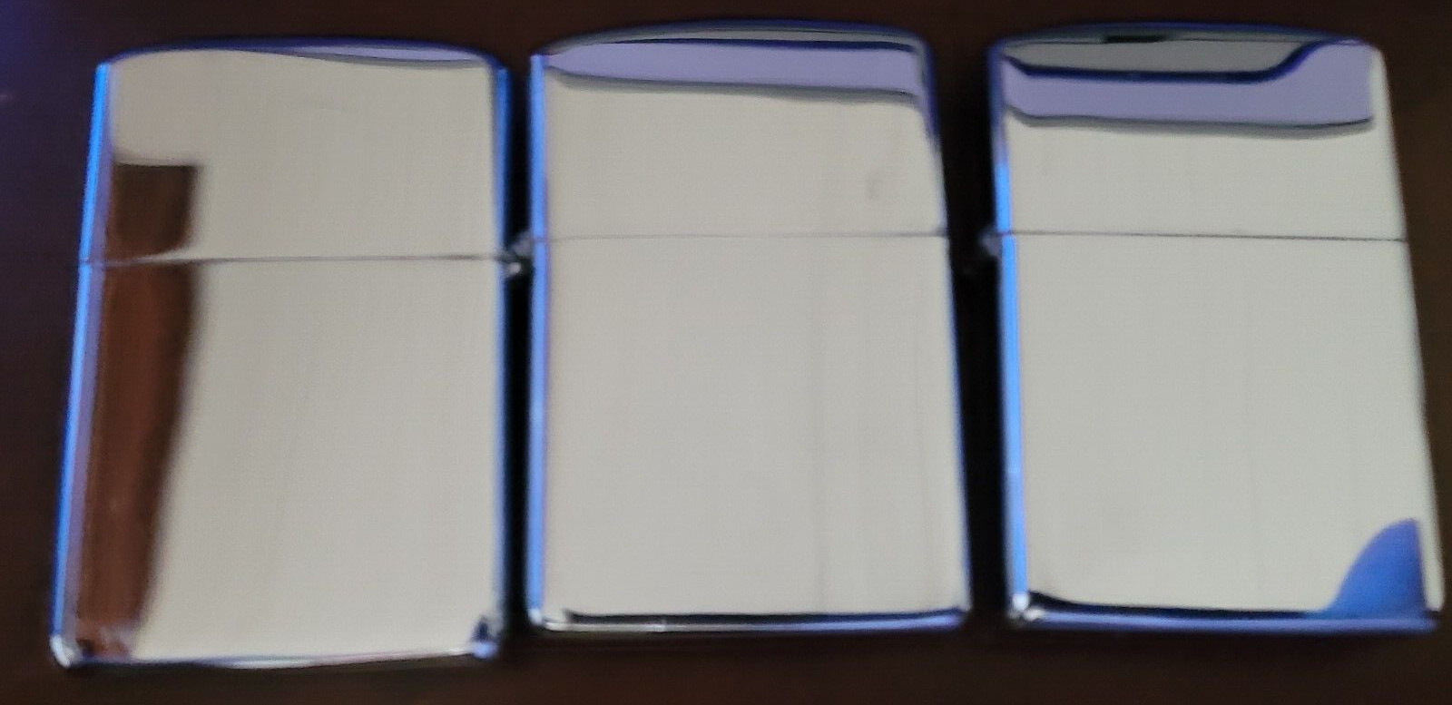3 New Metal Silver Butane Lighters