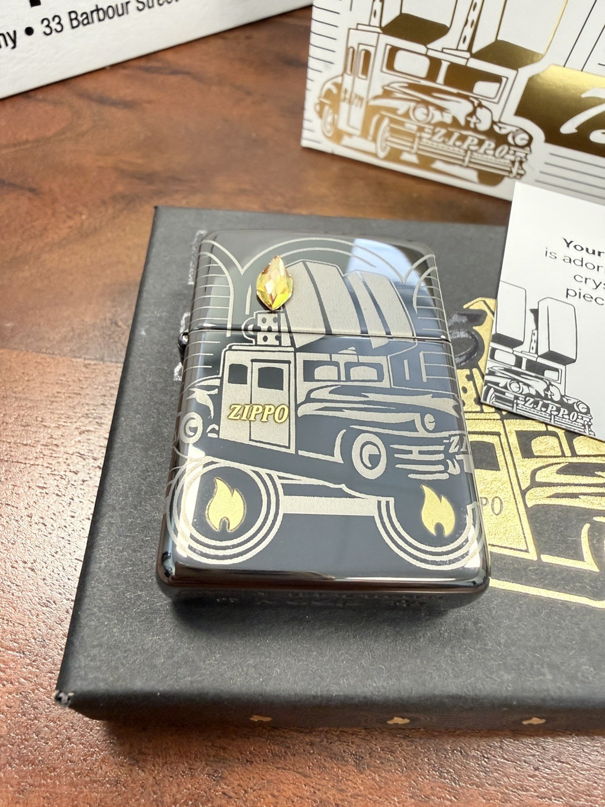 Zippo Lighter CHRYSLER SARATOGA 2023 US COTY HP Black Limited 10000 NEW & BOXED
