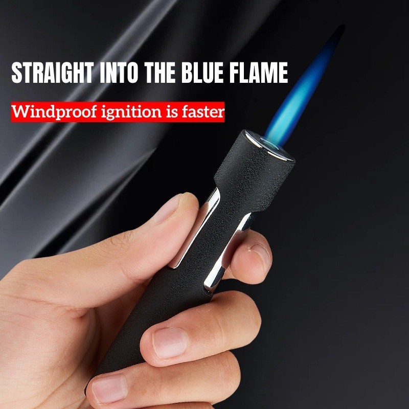 3PCS Butane Torch Lighter 3.4 Inch Long Adjustable Windproof Refillable Butane