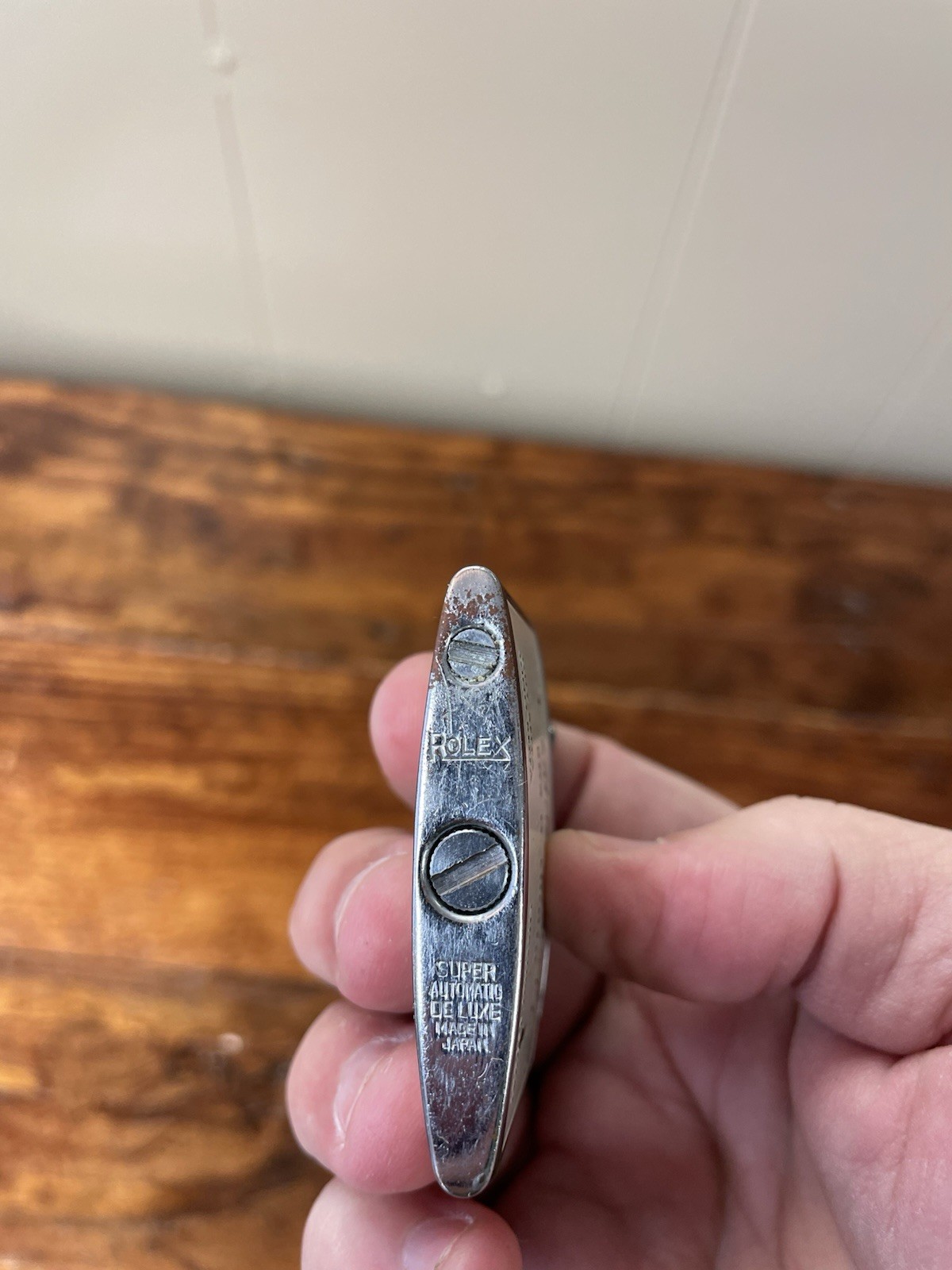 Rolex Super Automatic Lighter Advertising Chalet Lounge Untested As/is Condition