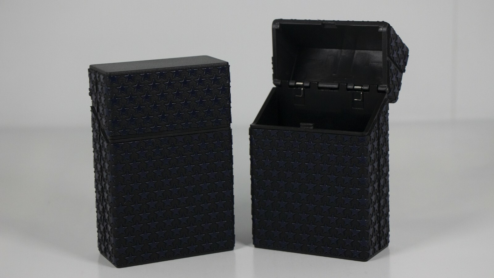 12 Assorted PU Leather Wrapped Push Open Cigarette Case Pack Holders for 100mm