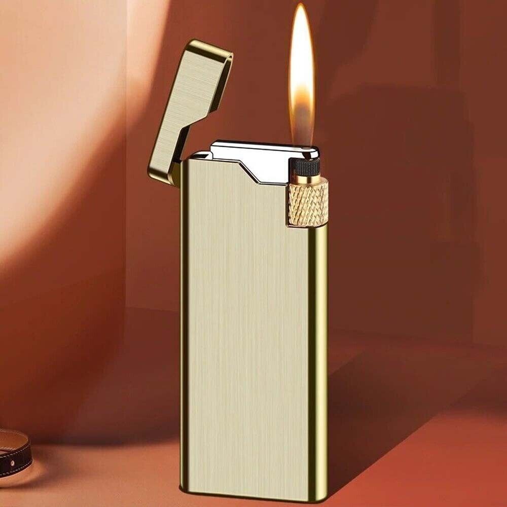 Cigarette Cigar Lighter Torch Double Flame Butane Gas Windproof Metal Lighters