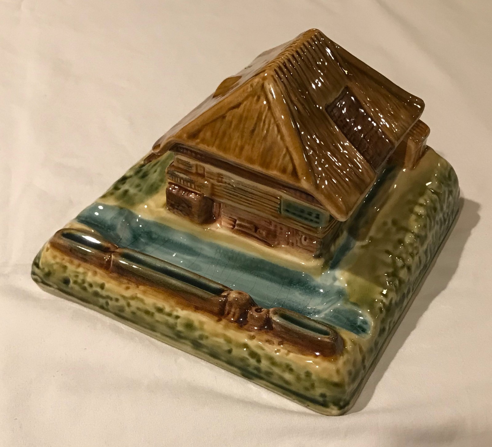 VINTAGE CICO GERMANY CIGARETTE HOLDER ASHTRAY COTTAGE CHALET FARM HOUSE