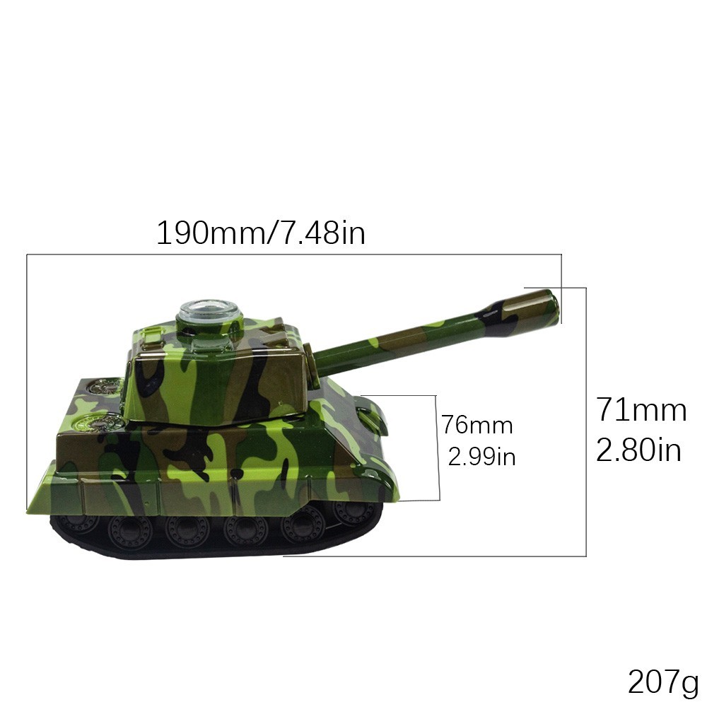 Camo Tank 4pc Metal Herb Spice tobacco Grinder with pipe glass bowl Novelty gift