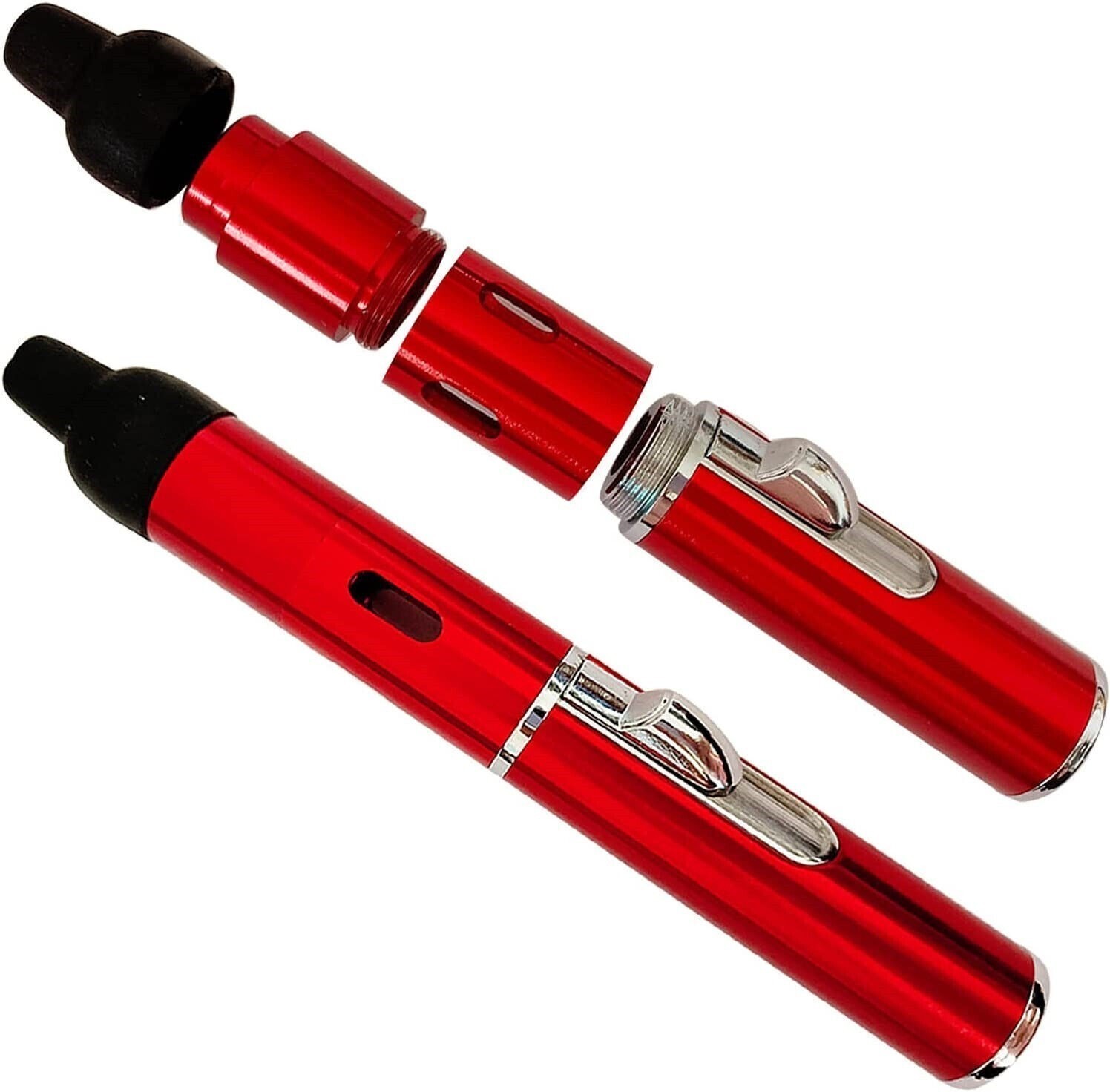 Windproof Torch lighter Click Butane Gas Refillable Free Pouch In Assorted Color