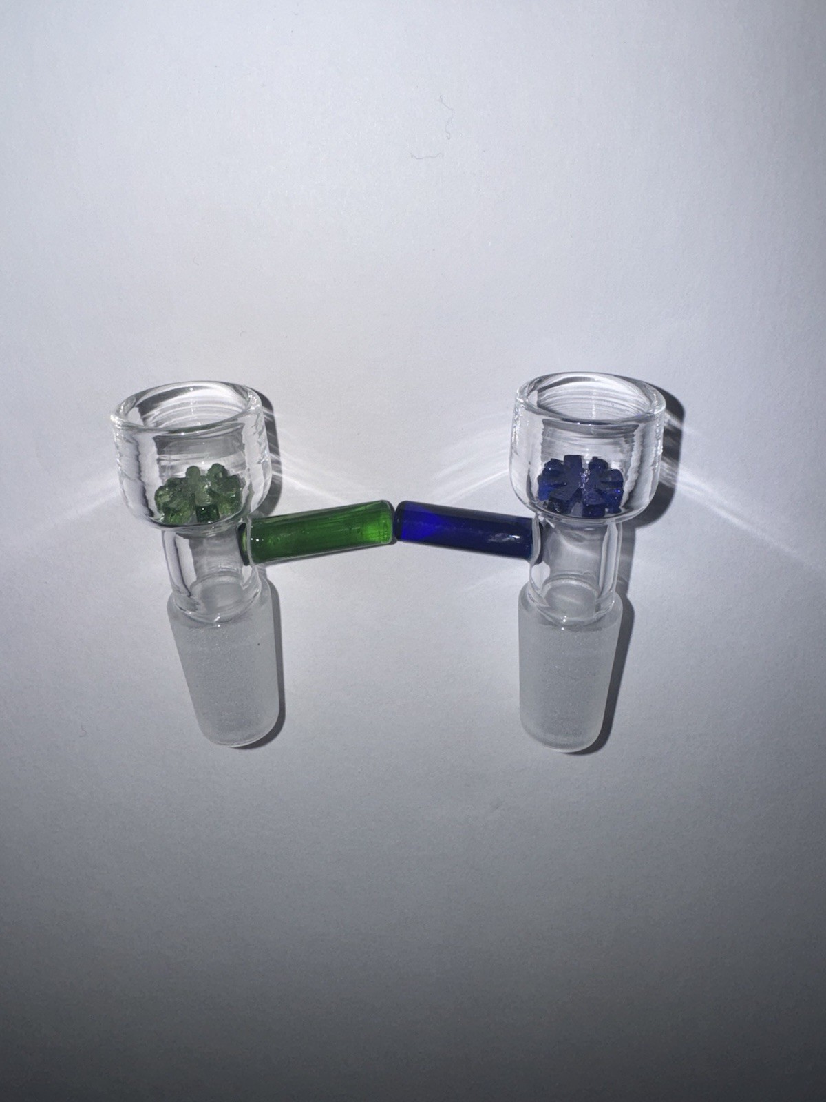 14mm Glass SNOWFLAKE SCREEN Slide BOWL 2-Pack Male for Glass Water Pipe Bong
