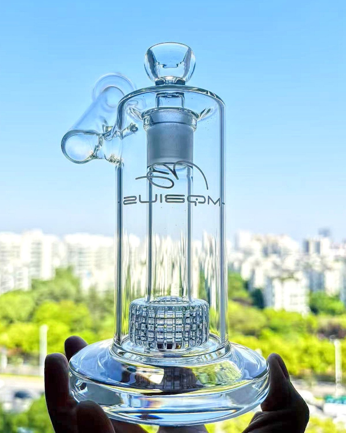 Percolator matrix tire Glass Water Pipe Helix rig Hookah 18mm bowl Thick bottom