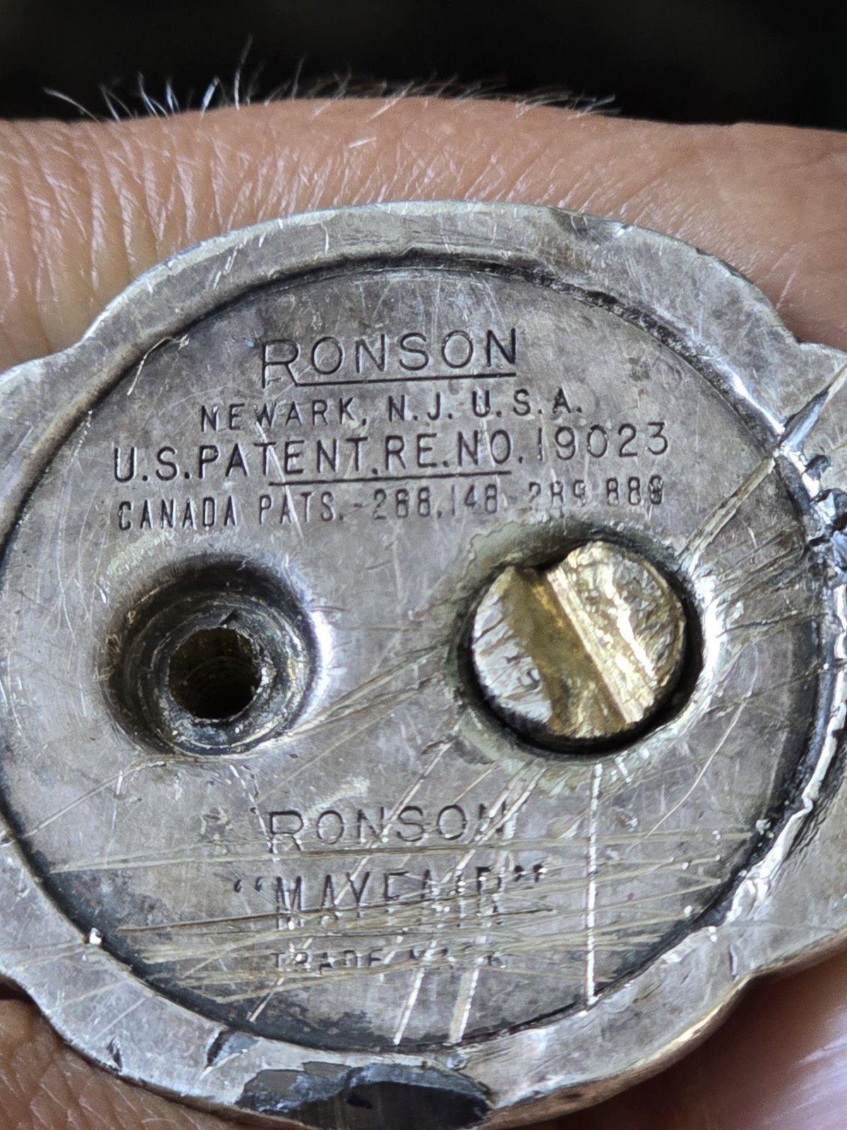 Ronson Mayfair Tabletop Cigarette Lighter Art Deco USA Vintage PARTS/REPAIR