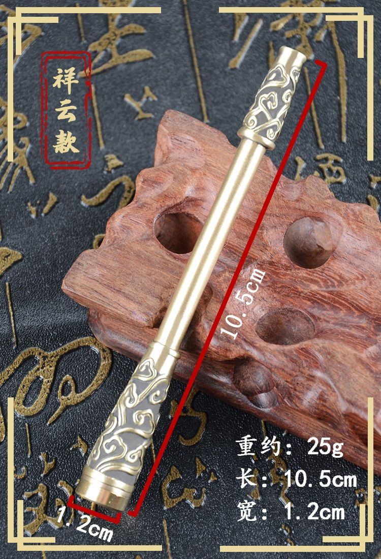 Long Handle Brass Cigarette Holder Filter Reusable Washable Smoking Accessory