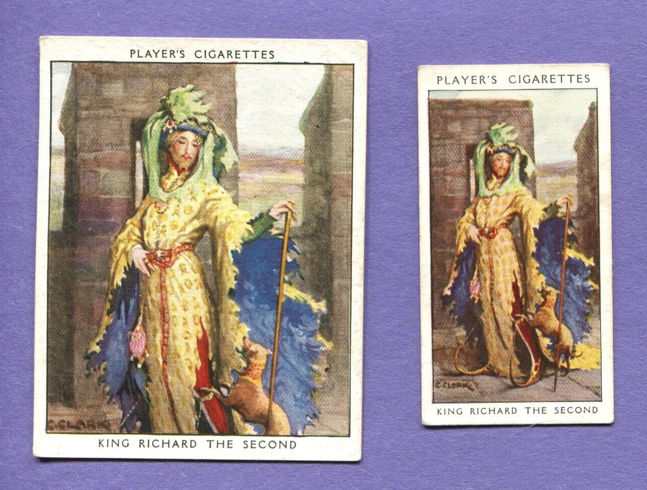 1932 JOHN PLAYER & SONS CIGARETTES DANDIES A ROYAL DANDY LARGE AND SMALL