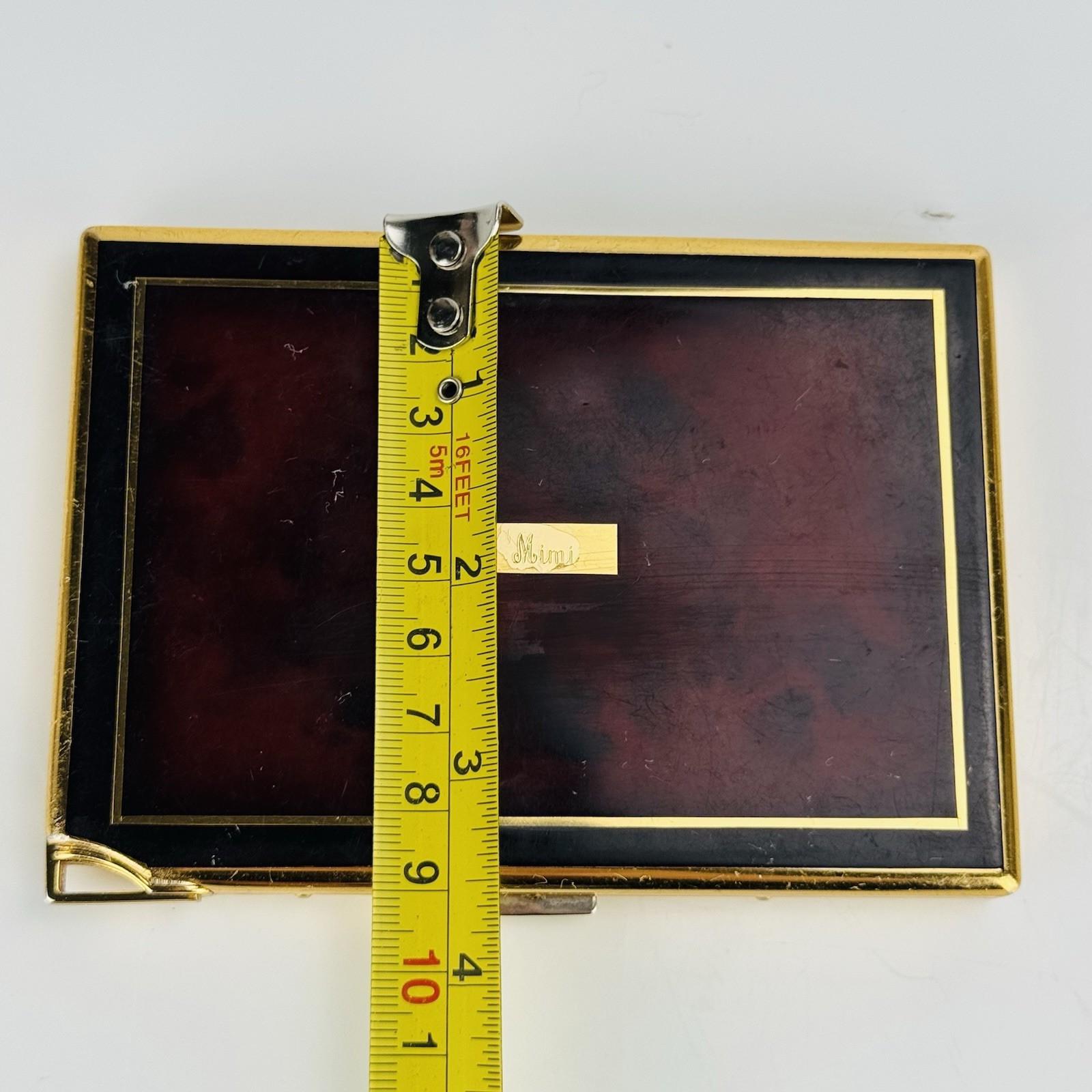 Vintage Colibri Japan Cigarette Case Lighter Burgundy Gold Monogram Mimi