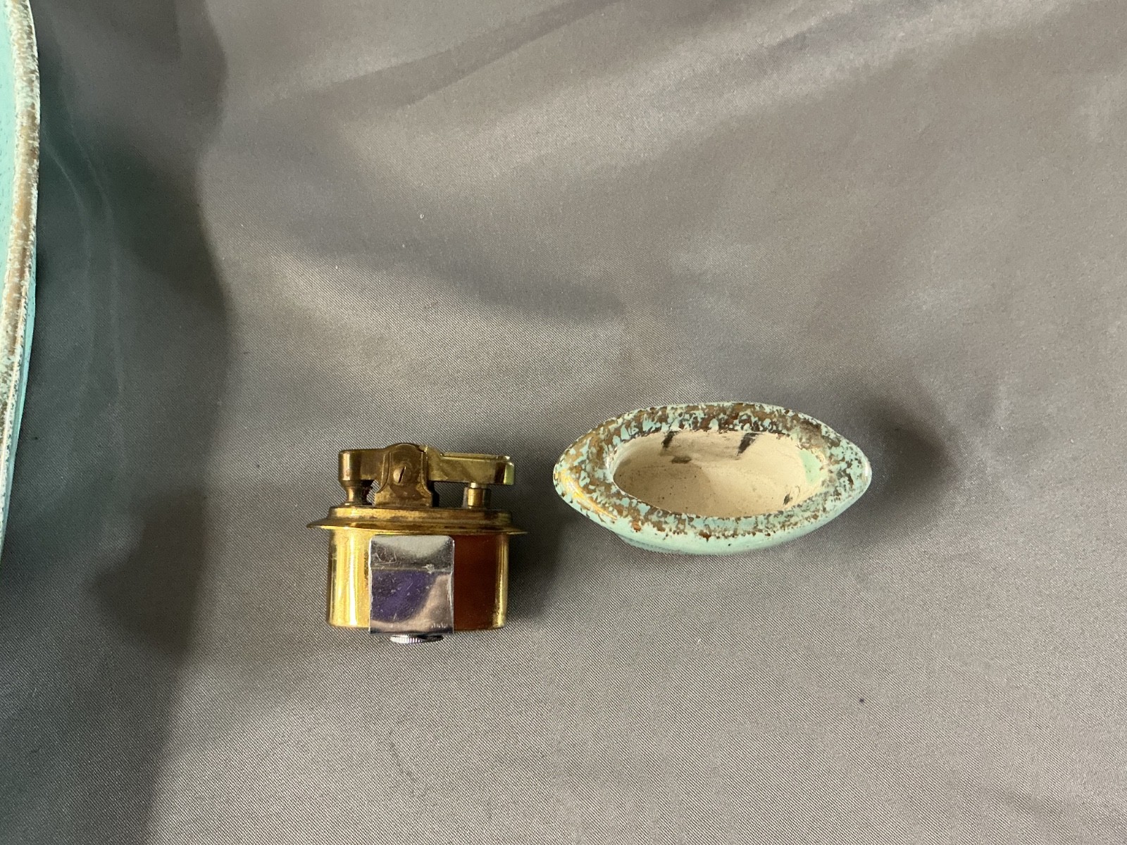 MCM Atomic Boomerang Ashtray w/ Lighter RARE
