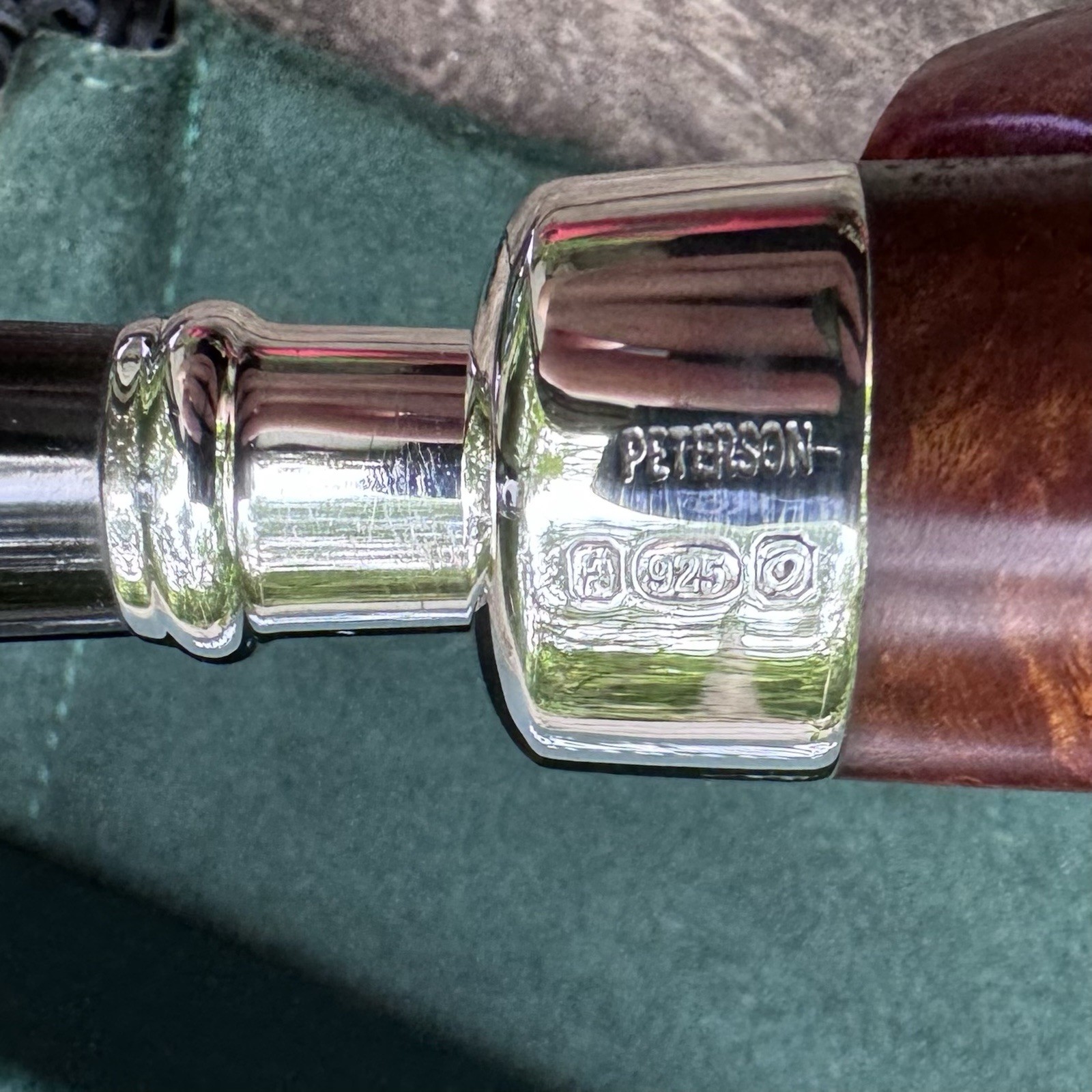 Peterson System Spigot Smooth Bent Billiard (312) P-Lip Pipe Sterling Silver New