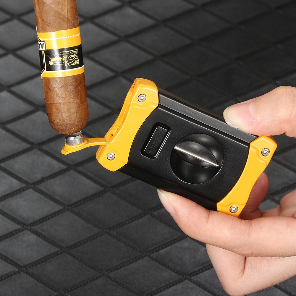 Galiner Official V-Cutter Cigar Cutter Puncher Stainless Steel Cigar Retro Style